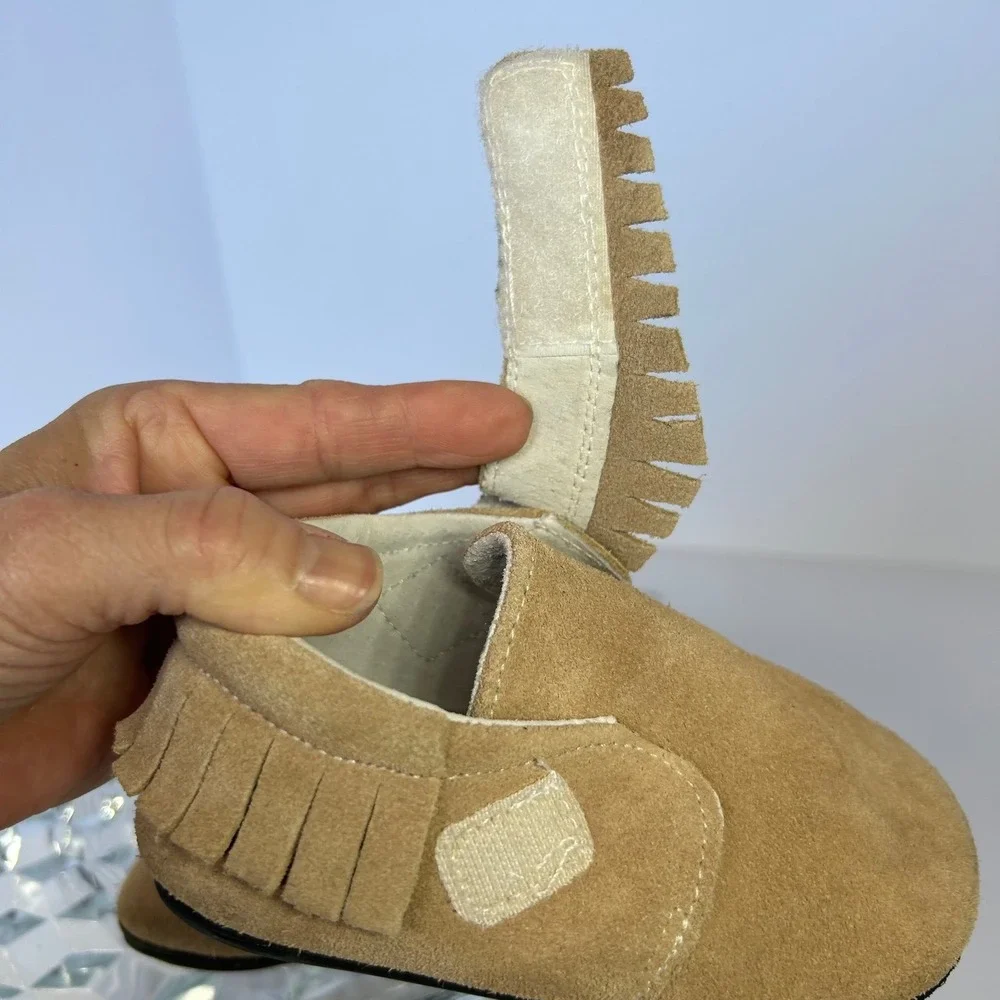 JACK & LILY Baby Moccasins My Mocs Tan‎ Fringe Shoes
